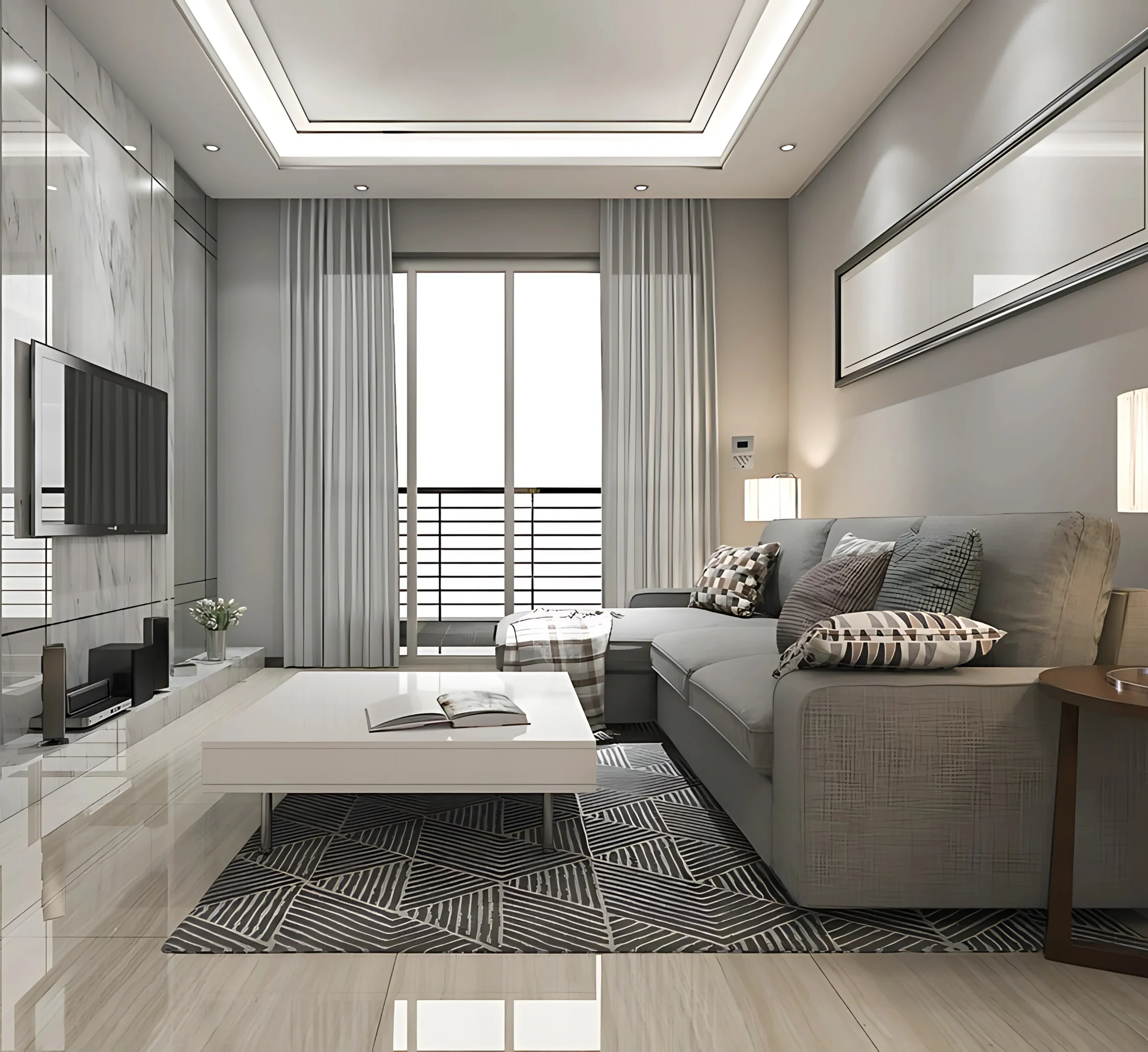 Stylish Interior Designers Contractors For Living Room In Mumbai